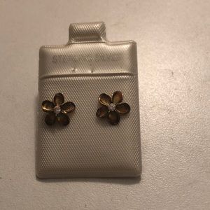Sterling silver flower earrings